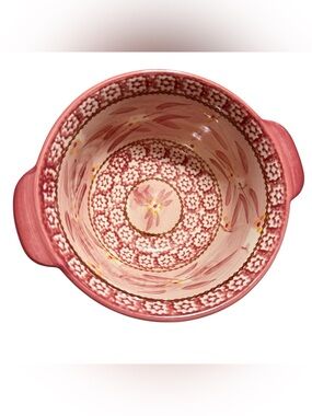 Temp-tations By Tara Overware Old World 1QT Bowl Handles Cranberry